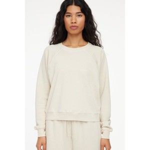 Lacuasa Anthropologie Barb Sweatshirt Sea Salt Size XS